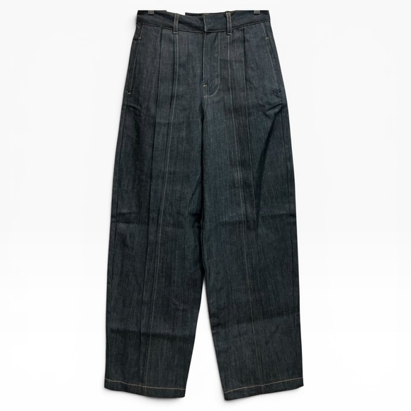 Zara Denim - Zara ZW Collection High Waisted Balloon Pleated Jeans Dark Indigo Blue S / 4 NEW